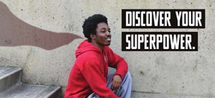 Video thumbnail: CCC student with superimposed hero cape waving behind him